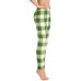 Plaid and Checkered Leggings, Green White Yellow Plaid 600 for St Patty's Day