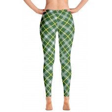 Plaid and Checkered Leggings, Green Diamonds 450 for St Patty's Day
