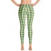 Plaid and Checkered Leggings, Green White Yellow Plaid 200 for St Patty's Day
