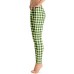 Plaid and Checkered Leggings, Green White Yellow Plaid 200 for St Patty's Day