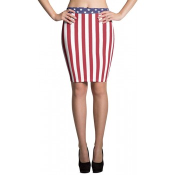 American Flag Stars and Stripes Pencil Skirt 