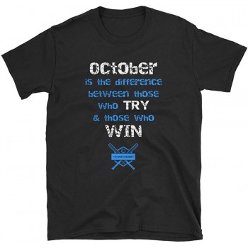 October Baseball Short-Sleeve T-Shirt (Black)