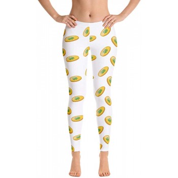 Lucky Coins with 4 Leaf Clovers Leggings