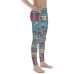 Men's Christmas Candy and Presents Pattern Printed Leggings (Blue)
