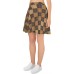 Argyle Skater Skirt, All Brown Golf Pattern