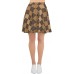 Argyle Skater Skirt, All Brown Golf Pattern