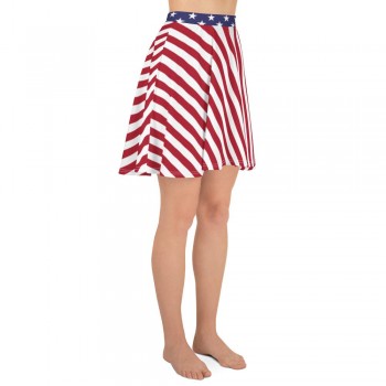 American Flag Stars and Stripes Skater Skirt