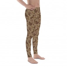 Camouflage Pattern Jungle 3 Brown Men's Camo Leggings