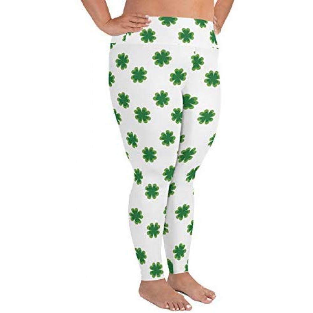 4 Leaf Clover All-Over Print Plus Size Leggings | Funny St. Patty's Day ...