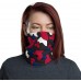 USA Red, White & Blue Camo On Black Neck Gaiter, Face Mask, Headband, Neck Warmer