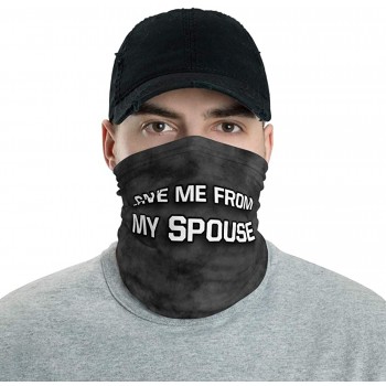 Save Me From My Spouse Funny Neck Gaiter, Headband, Neck Warmer