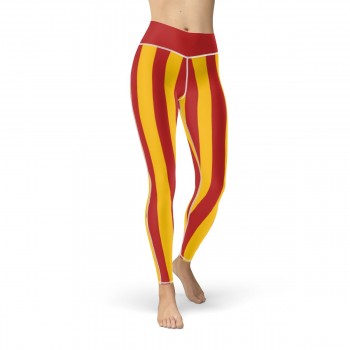 Red and Yellow Vertical Striped Leggings (Spain)