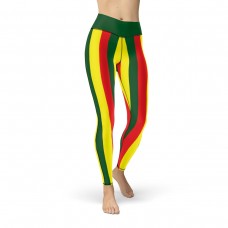 Green, Red and Yellow Vertical Striped Leggings (Portugal)
