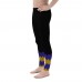 Black Football Leggings with Baltimore Football Team Colors in Zig Zag 