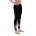 Black Football Leggings with Baltimore Football Team Colors in Zig Zag 