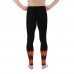 Black Football Leggings with Chicago Football Team Colors in Zig Zag 