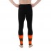 Black Football Leggings with Cleveland Football Team Colors in Zig Zag 