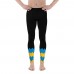 Black Football Leggings with Los Angeles A Football Team Colors in Zig Zag 