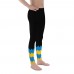 Black Football Leggings with Los Angeles A Football Team Colors in Zig Zag 