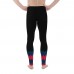 Black Football Leggings with New England Football Team Colors in Zig Zag 
