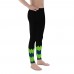 Black Football Leggings with Seattle Football Team Colors in Zig Zag 