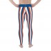 Blue, Red and White Vertical Striped Men's Leggings (Russia)