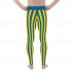 Blue and Yellow Vertical Striped Men's Leggings (Sweden)