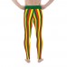Green, Red and Yellow Vertical Striped Men's Leggings (Portugal)