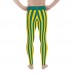 Green and Yellow Vertical Striped Men's Leggings (Australia)