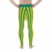 Green and Yellow Vertical Striped Men's Leggings (Brazil)