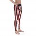 Red, Black and White Vertical Striped Men's Leggings (Egypt)