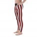 Red, Black and White Vertical Striped Men's Leggings (Egypt)