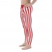 Red and White Vertical Striped Men's Leggings (England)