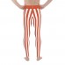 Red and White Vertical Striped Men's Leggings (Switzerland)