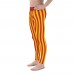 Red and Yellow Vertical Striped Men's Leggings (Spain)