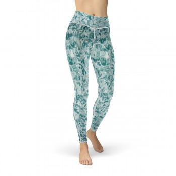 Tranquil Water Pool Cut and Sew Swimmers Design Sport Leggings