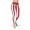 Red and White Vertical Striped Leggings (England)