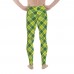 St. Patty's Day Green and Yellow Argyle Men's Leggings