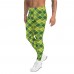 St. Patty's Day Green and Yellow Argyle Men's Leggings