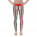 Green, Red and White Vertical Striped Men's Leggings (Iran)