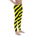 Black and Yellow Running Stripes Men's Leggings