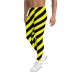 Black and Yellow Running Stripes Men's Leggings