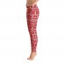 Ugly Sweater Christmas Pattern Printed Leggings for Women (Red)