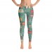 Women's Christmas Candy & Presents Pattern Printed Leggings (Green)