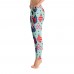 Women's Christmas Pattern Printed Leggings (Aqua)