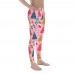 Men's Christmas Pattern Printed Leggings (Pink)