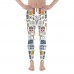 Men's Christmas Candy and Presents Pattern Printed Leggings (White)