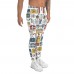 Men's Christmas Candy and Presents Pattern Printed Leggings (White)